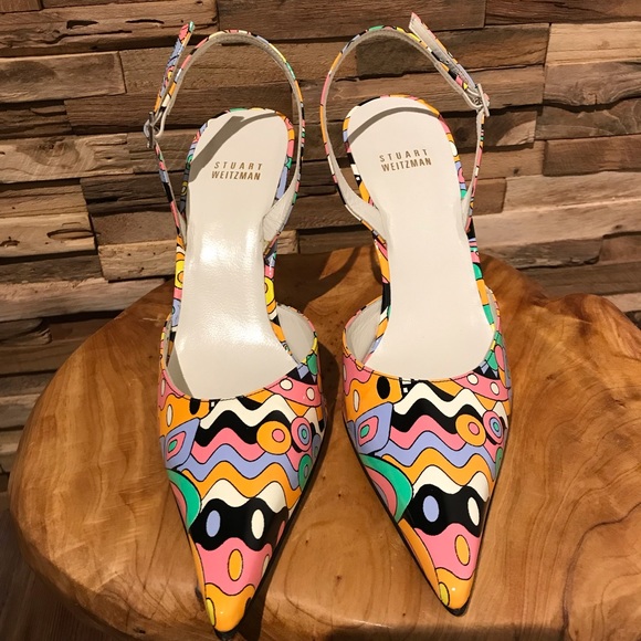 Stuart Weitzman Patent Leather Slingback Pumps - Picture 4 of 8